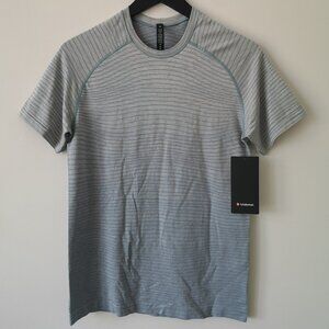NWT LULULEMON WVCH/WHTO Blue Grey Metal Vent Tech SS 2.0 Top Shirt Men's XL